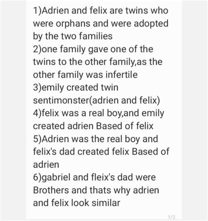 Are Felix and Adrien twins?