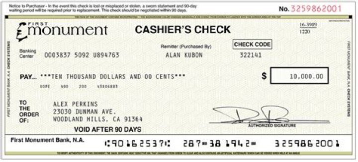 Can a bank verify a cashier's check?