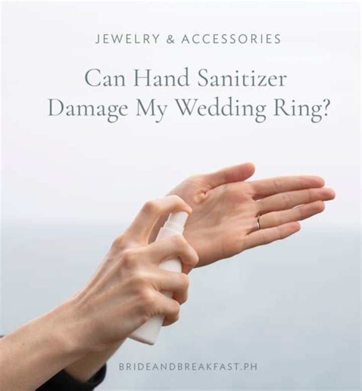 Can hand sanitizer damage gold rings?