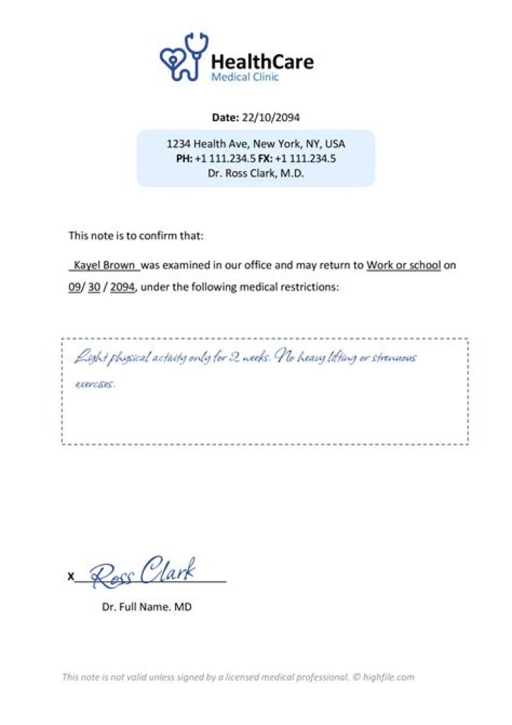 Can I make a fake doctors note?