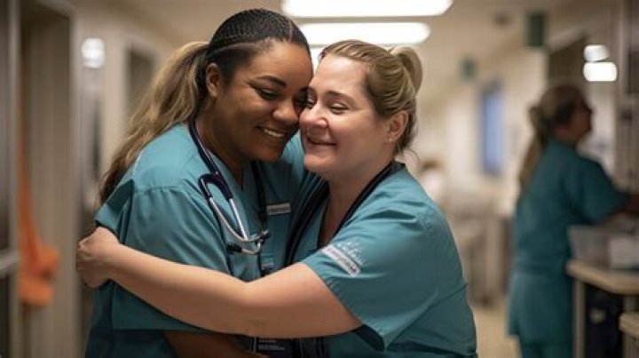 Can nurses hug family members?
