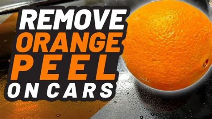 Can rubbing compound remove orange peel?
