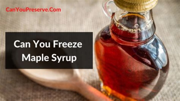 Can you freeze maple syrup?