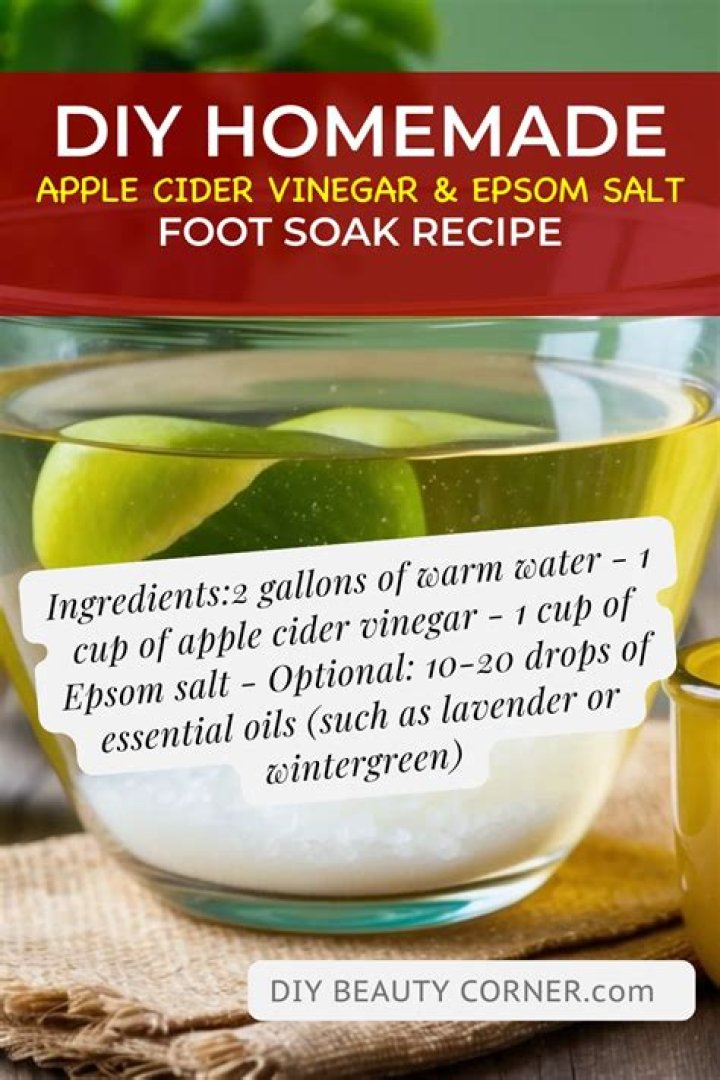 Can you soak your feet in Epsom salt and apple cider vinegar?