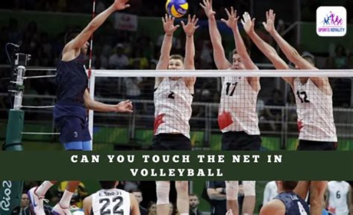 Can your hair touch the net in volleyball?