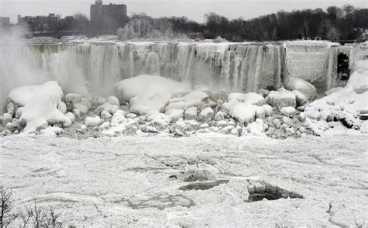 Did Niagara Falls freeze in 1883?