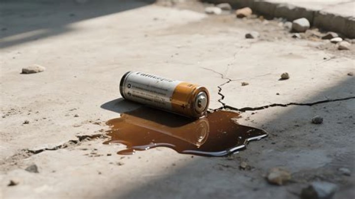 Do batteries leak clear liquid?