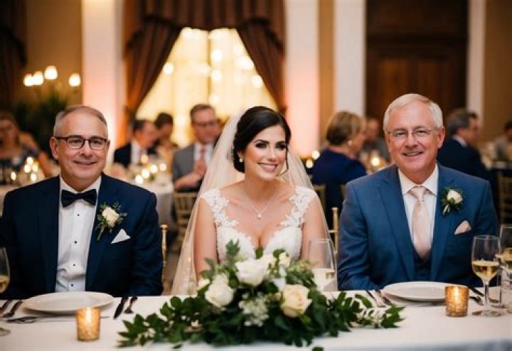 Do bride and groom sit with parents at rehearsal dinner?
