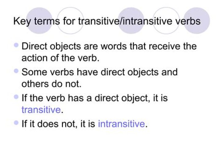 Do intransitive verbs have objects?