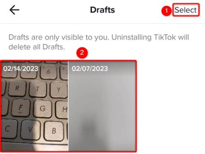 Do TikTok drafts delete when you log out?