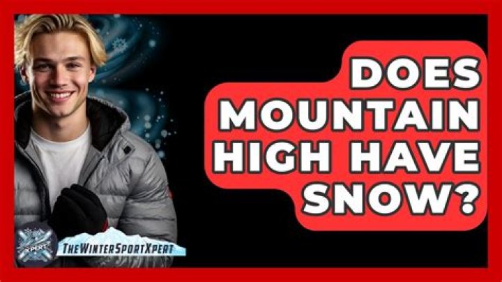 Does Mountain High use fake snow?