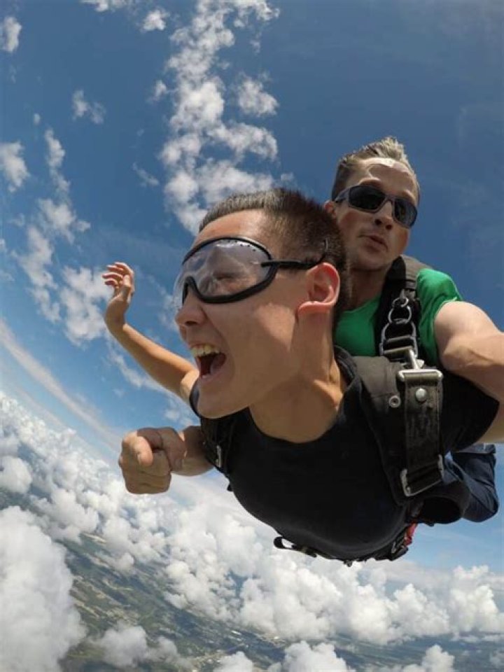 Does your stomach drop skydiving?