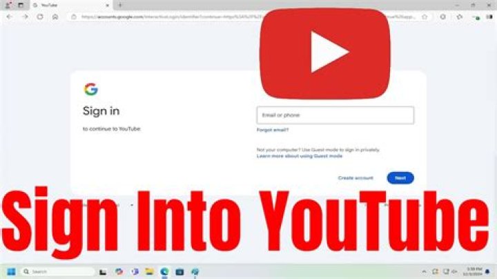 How can I create an account in YouTube?