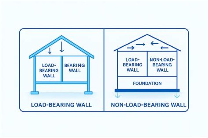 How can you tell the difference between a load-bearing and non load-bearing wall?