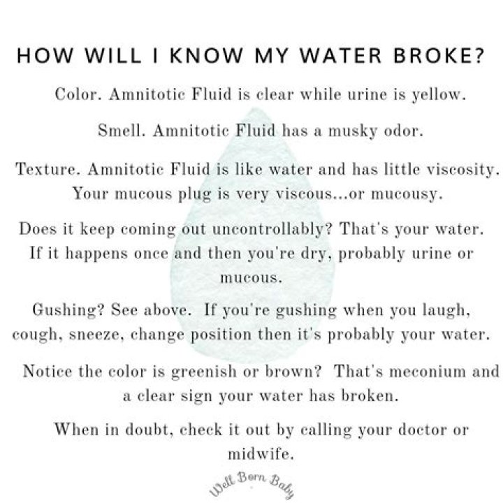 How did you feel before your water broke?