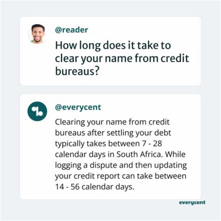 How do I clear my name from credit bureau in South Africa?