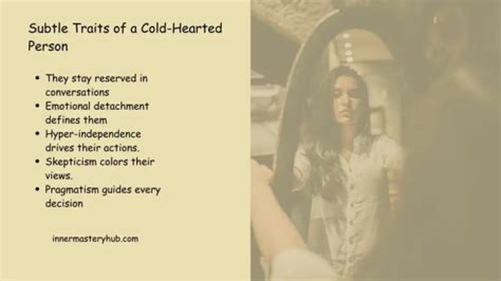 How do you deal with a cold hearted person?