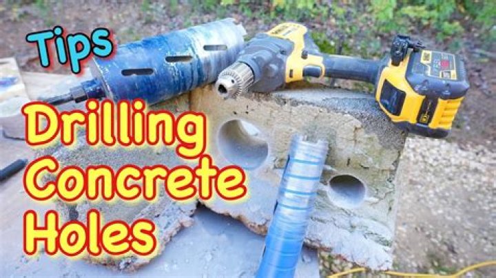 How do you drill a large hole in concrete?
