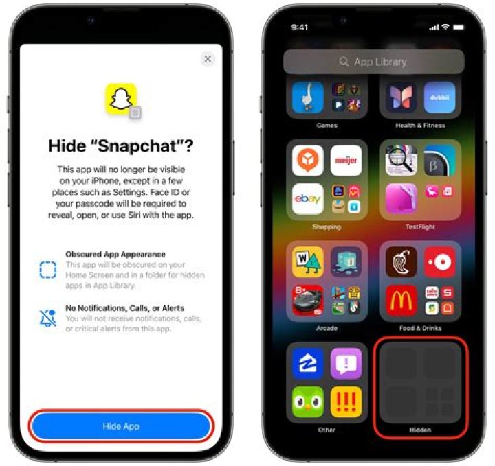 How do you hide apps on a iPhone?