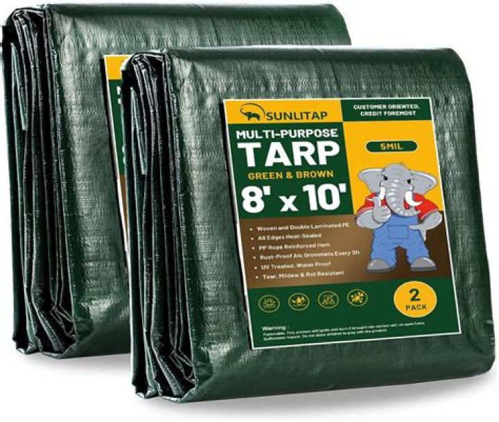 How do you keep a tarp down?