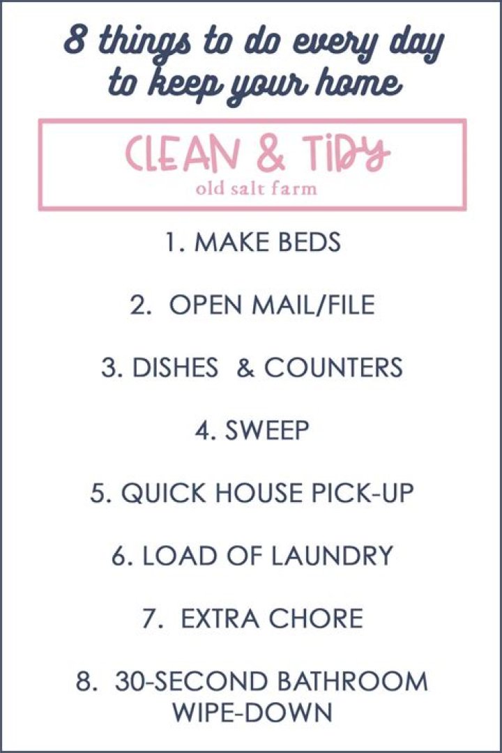 How do you keep your house clean all the time?