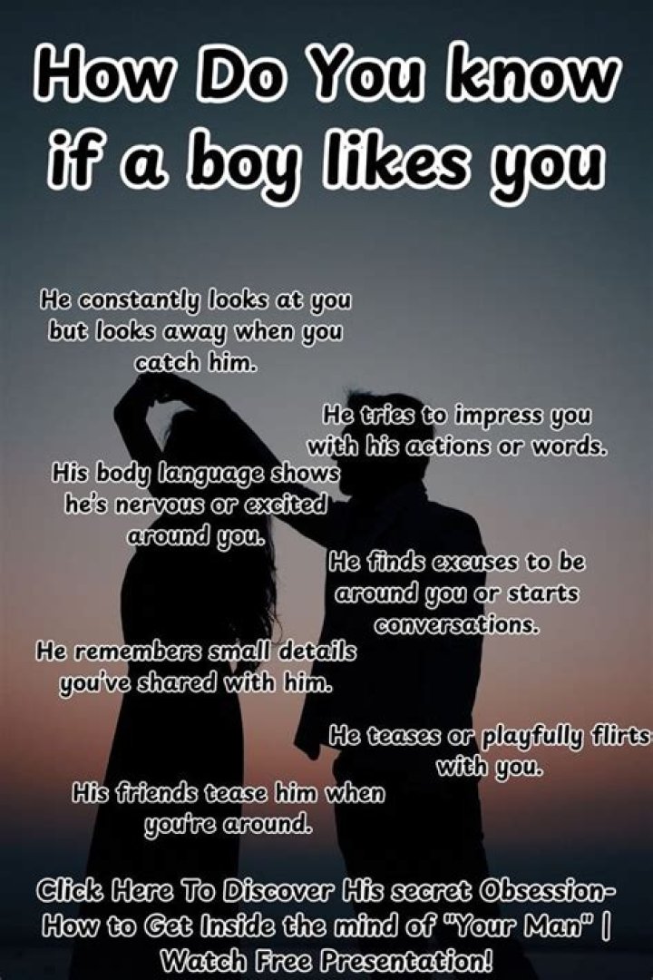 How do you know a boy likes you?