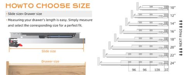 How do you know what size drawer slides to get?