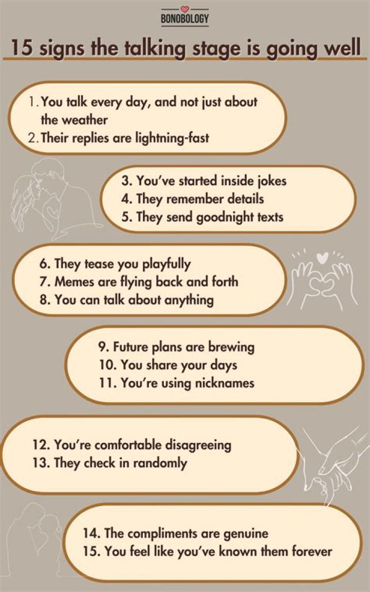 How do you know you're in the talking stage?