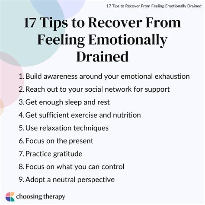 How do you recover from being emotionally and physically drained?