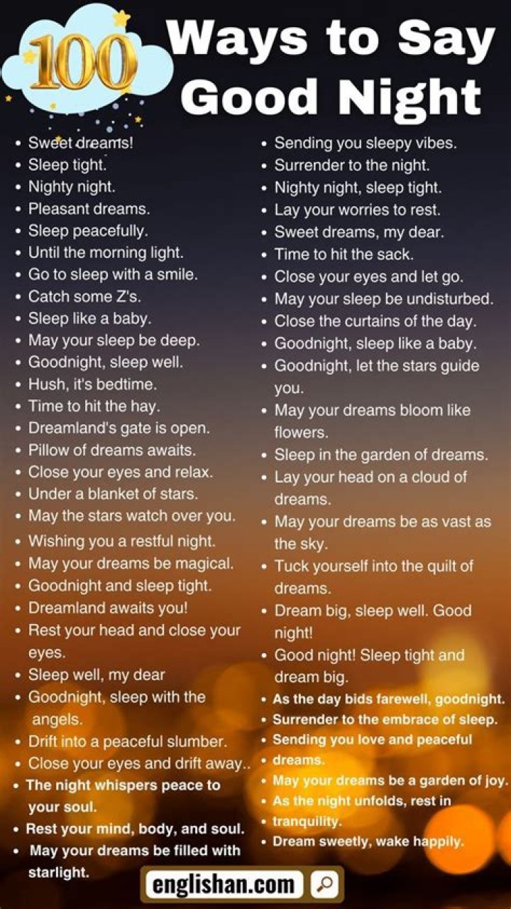 How do you say good night in a flirty way?