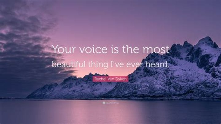 How do you say your voice is beautiful?