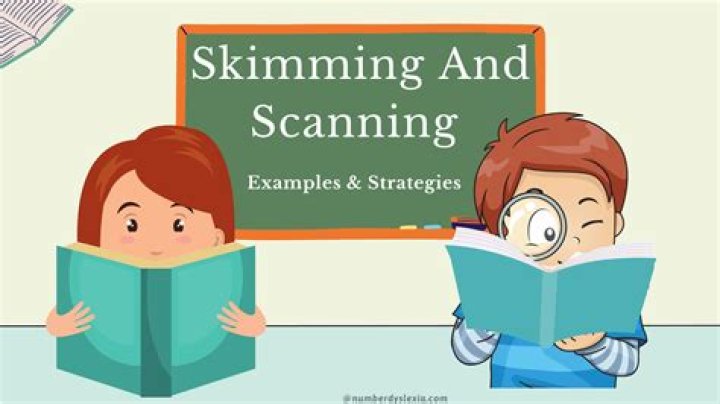 How do you scan and skim in reading?