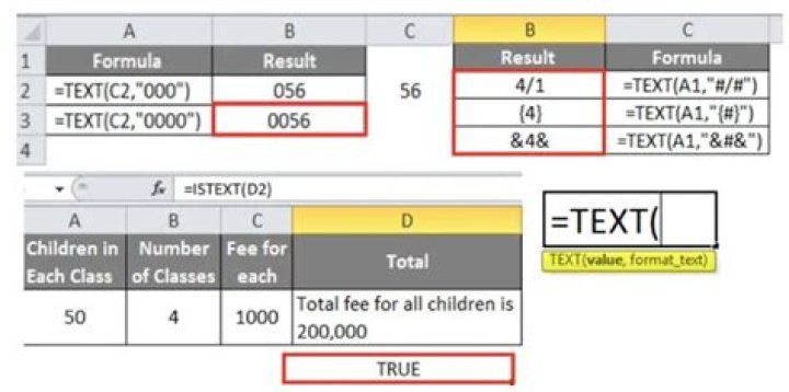 How do you show text formulas in Excel?
