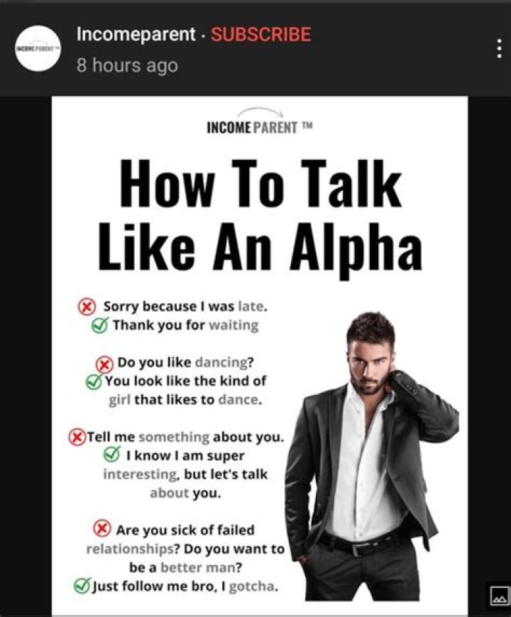 How do you talk like an alpha?