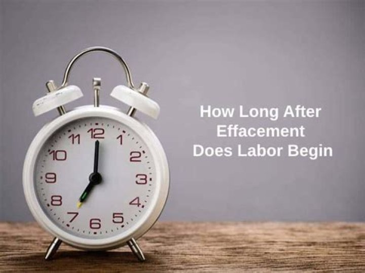 How long after effacement does labor begin?