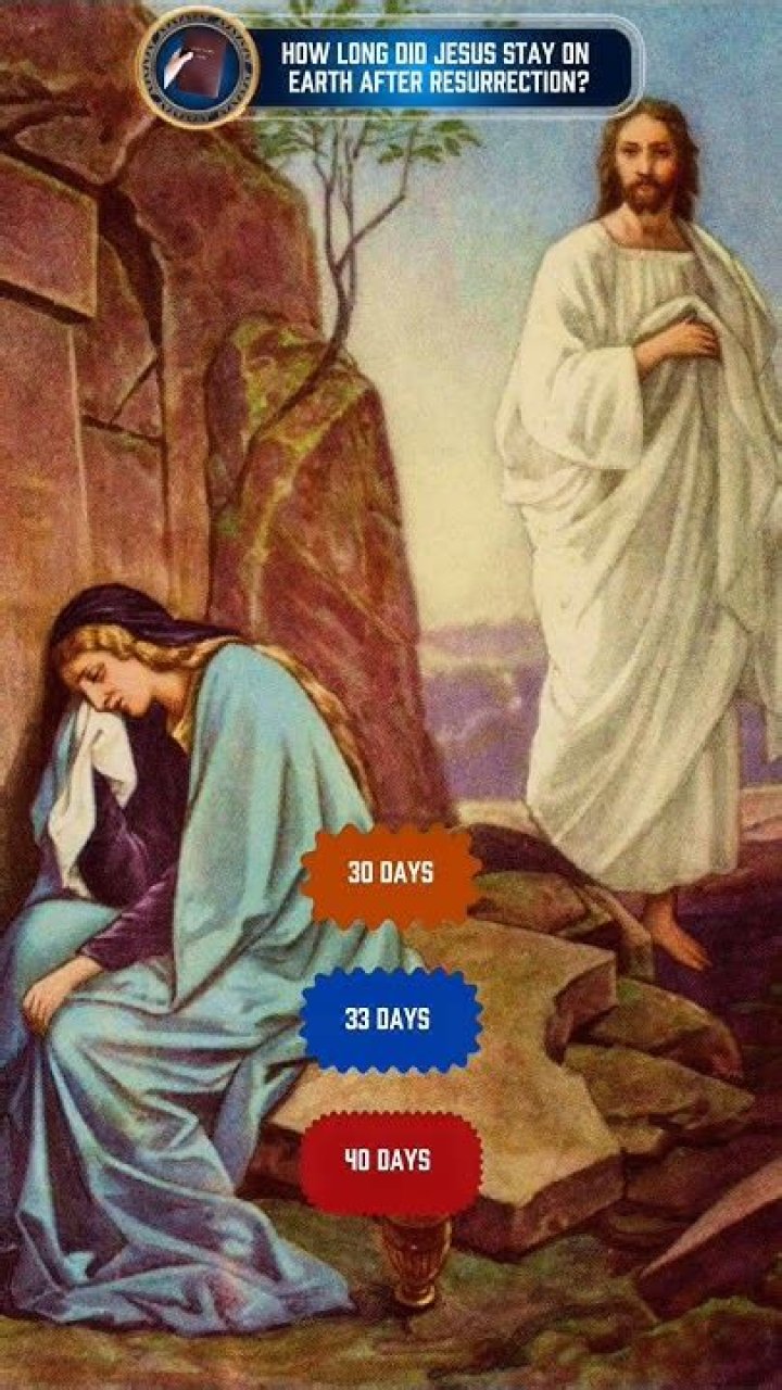 How long did Jesus stay on earth after resurrection?