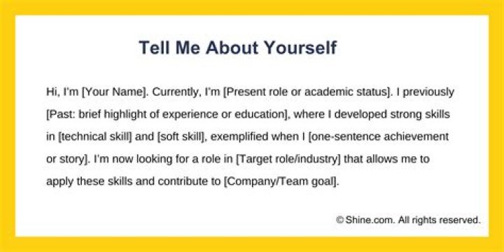 How long should tell me about yourself be?