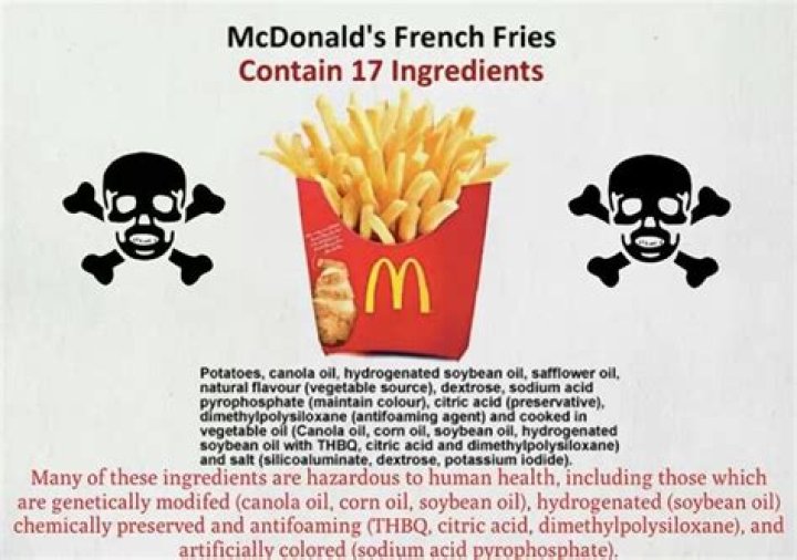 How many chemicals are in McDonalds fries?