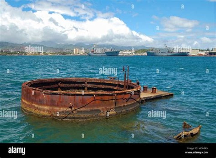 How many ships are at the bottom of Pearl Harbor?