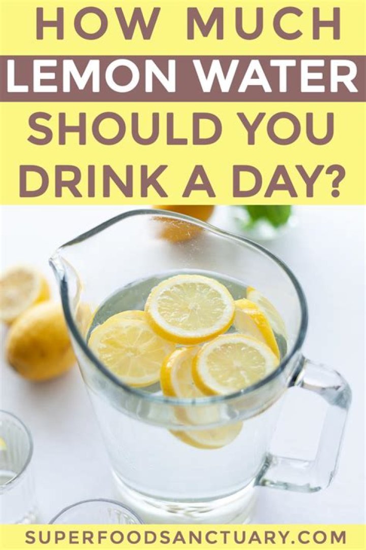 How much lemon should I drink a day?