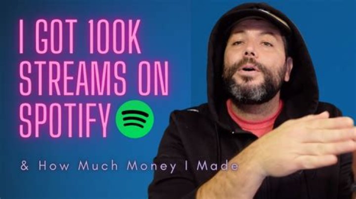 How much money is 100k streams on Spotify?