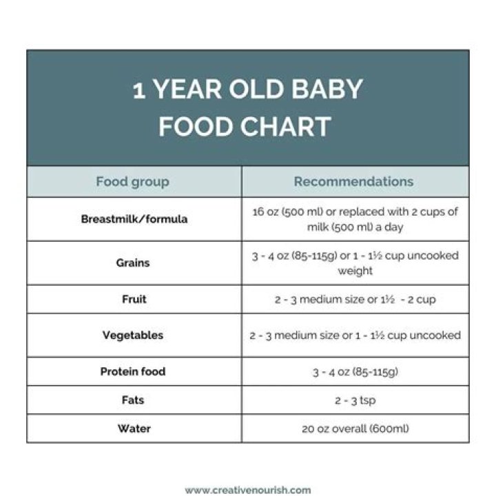 How much should a 1 year old eat?