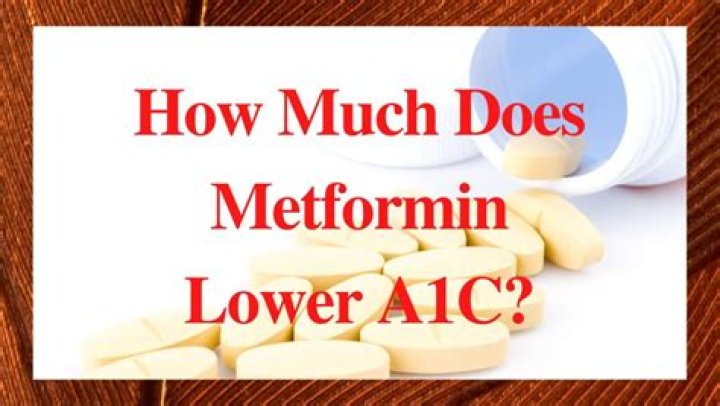 How much will metformin lower A1C in 3 months?