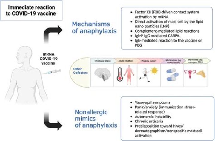 How soon does anaphylaxis happen after COVID-19 vaccine?