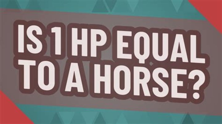 Is 1 HP equal to a horse?