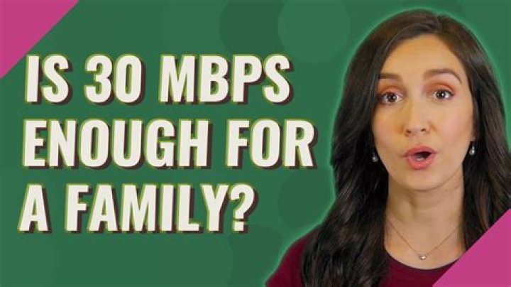 Is 30 Mbps enough for a family?