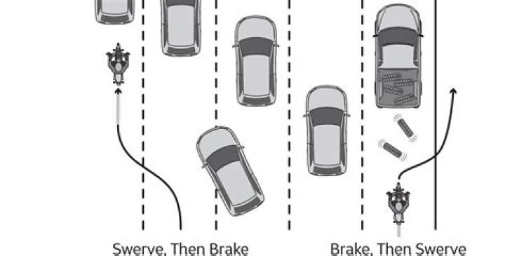 Is it better to brake or swerve?