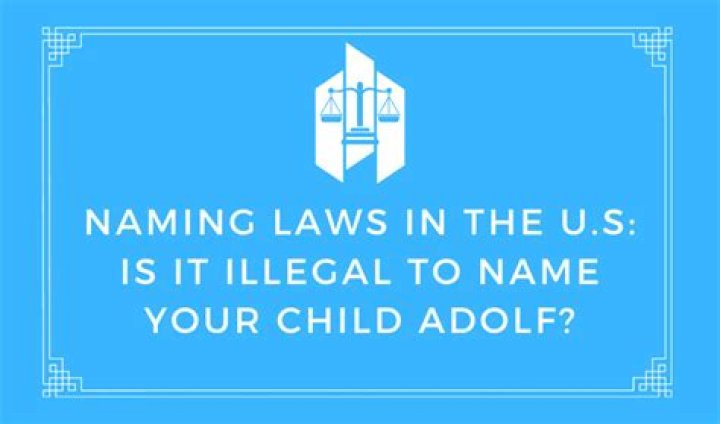 Is it legal to name your child Adolf?
