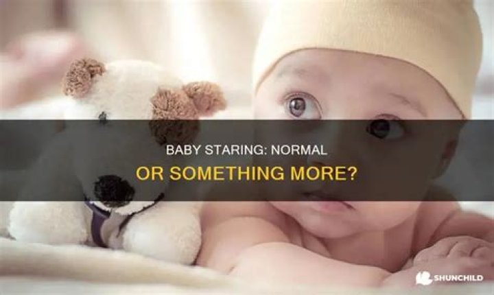 Is it normal for newborns to stare into space?