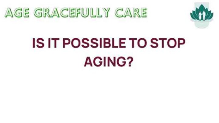 Is it possible to stop aging?
